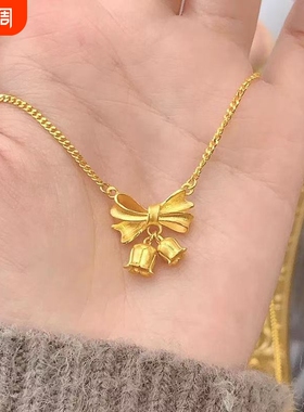 新款中式在逃公主蝴蝶结铃兰花项