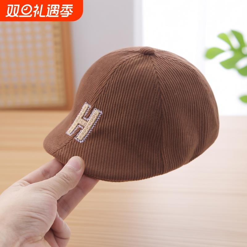 儿童帽子男孩贝雷帽秋冬季2025新款男童前进帽秋天宝宝鸭舌帽痞帅