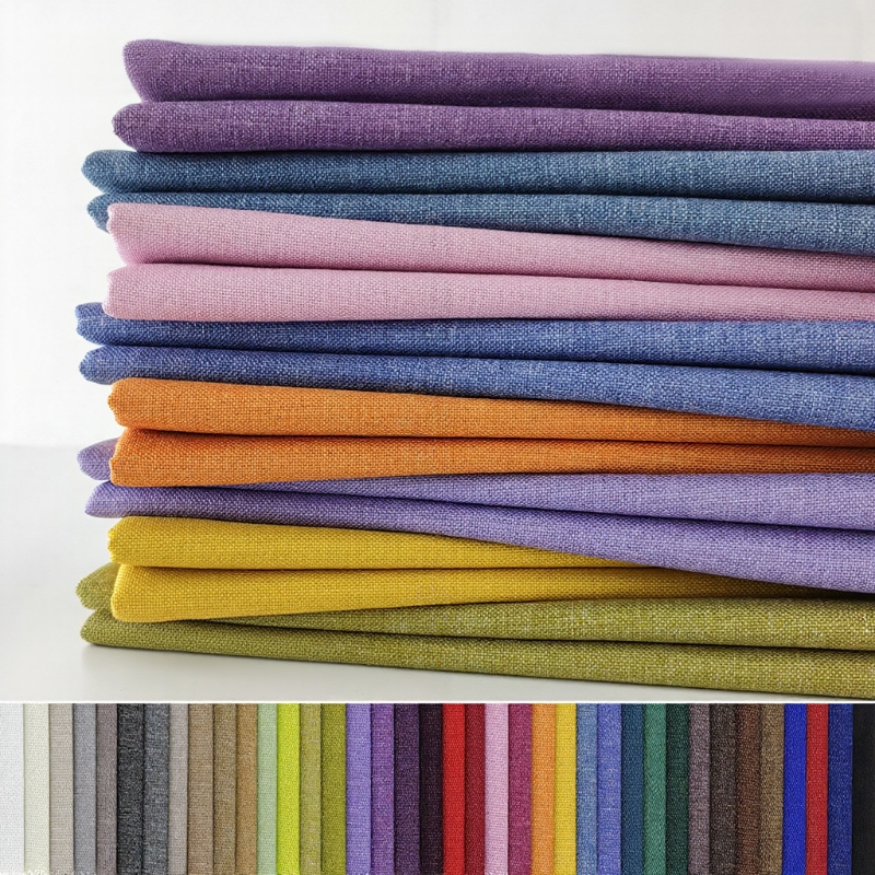 沙发布料飘窗垫车套纯色亚麻棉麻面料软包收纳袋箱包抱枕批现代风