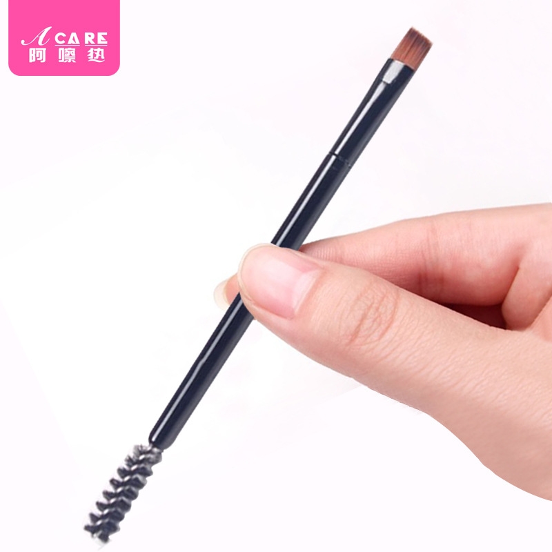 眉刷BB1SQ0-双头螺旋眉毛刷化妆刷便携工具两用睫毛鼻影刷刀