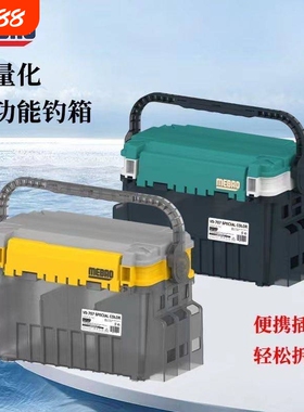 MEBAO明邦路亚钓箱插竿可坐加厚海钓矶钓收纳箱双层路亚箱多功能