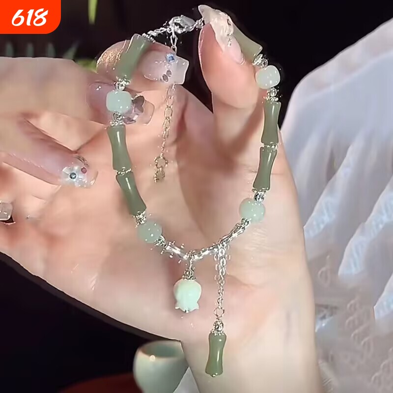 2024国风铃兰花竹节手链女网红小众简约轻奢高颜值闺蜜新中式手串