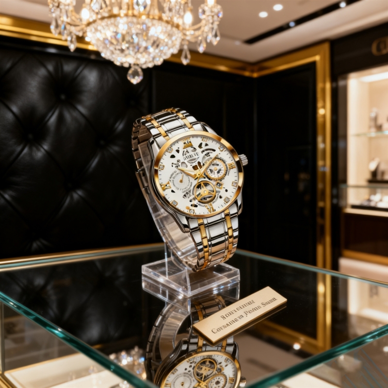 正品名牌钢带商务防水石英腕表高级感男士男款手表全自动非机械表