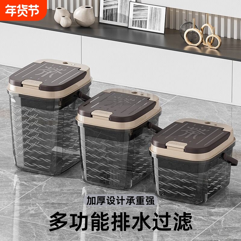 透明茶桶茶水桶废水桶茶渣桶家用小号客厅茶台茶盘排水桶茶具配件