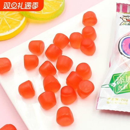 qq糖40袋果汁软糖休闲解馋小零食糖果水果味软糖橡皮糖大礼包