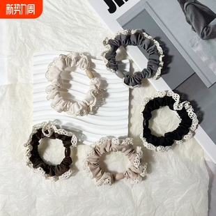 小香风发圈黑色大肠头绳春夏高级感橡皮筋扎头发绳法式