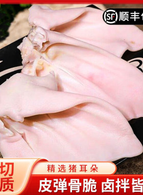 新鲜原切猪耳朵生鲜批发冷冻猪耳尖大猪农家散养土猪耳朵食用脆骨