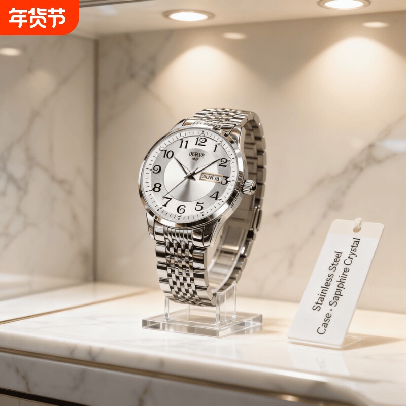 男款商务防水石英腕表镂空男士手表男正品名牌全自动非机械表钢带