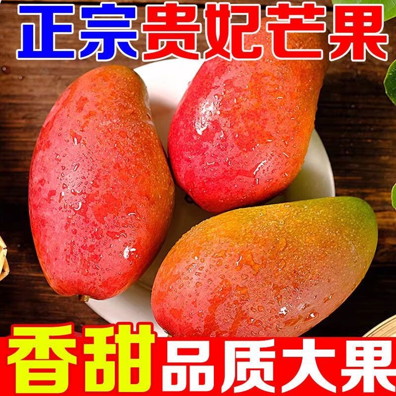 海南贵妃芒5斤树上熟芒果三亚特产当季新鲜水果自然熟特大果现摘
