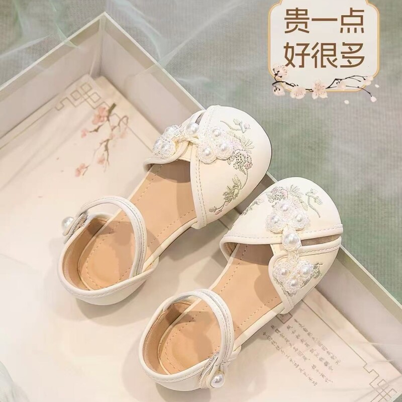 女童汉服鞋夏季新款古风绣花鞋图片