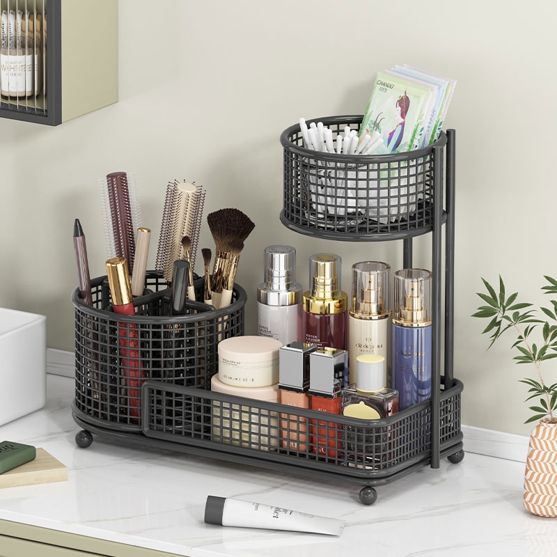 化妆品置物架收纳架桌面铁艺