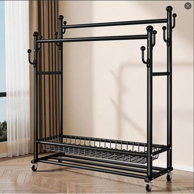 简易晾衣架落地卧室挂衣架子家用室内衣帽架子宿舍阳台晒衣服架子