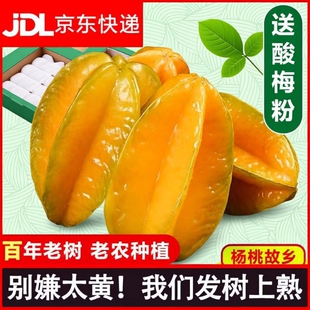 顺丰京东杨桃水果下河彩箱礼盒新鲜孕妇水果大果纯甜多汁树上熟