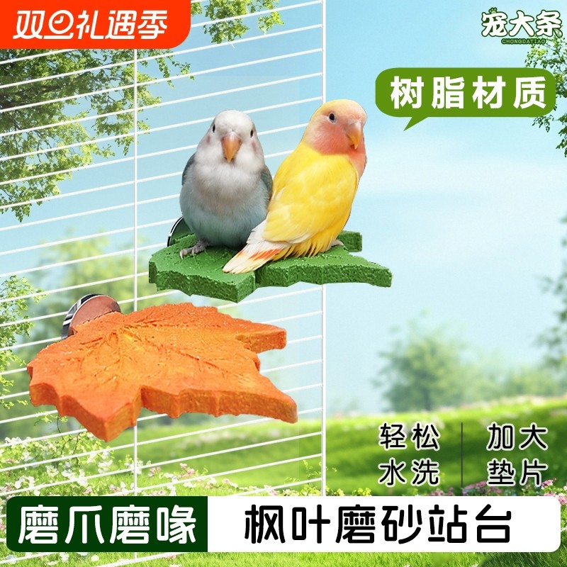 鹦鹉树枝磨砂站杆不掉渣新款