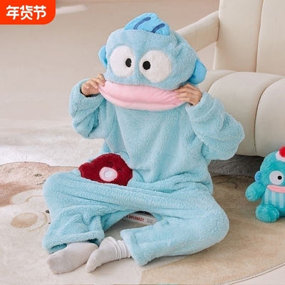 丑鱼儿童可爱搞怪连体睡衣