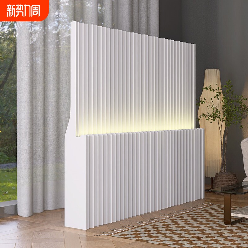 发光双面造型屏风隔断折叠移动办公室客厅美容院纸墙直播间背景