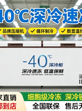 零下50度-40℃冰箱冰柜商用卧式速冻大容量深冷冻超低温海鲜实验