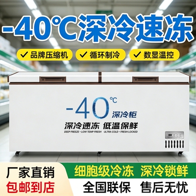 零下50度-40℃冰箱冰柜商用卧式速冻大容量深冷冻超低温海鲜实验