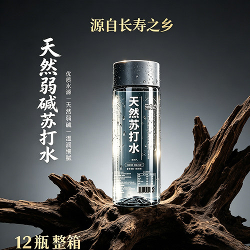 天然苏打水弱碱性高端商务12瓶装