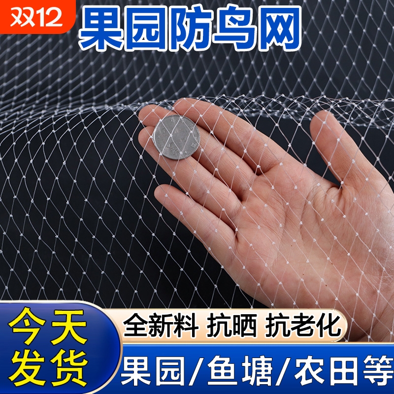 尼龙防鸟网果树果园大棚用网罩樱桃葡萄鱼塘养殖阳台防鸟神器