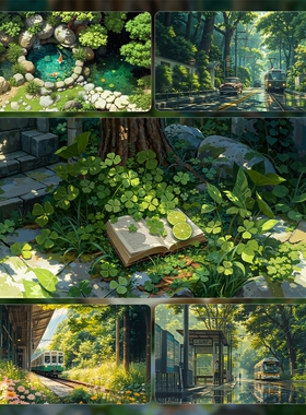 风景绿色鼠标垫超大护眼绿植治愈系书房田野办公桌垫护腕书桌垫子