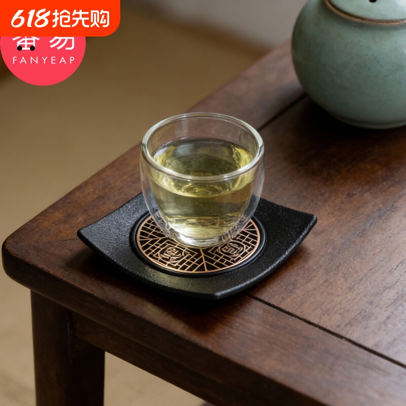 杯垫A1vo001-家用杯垫茶杯底座功夫茶具防滑隔热垫子杯托茶道