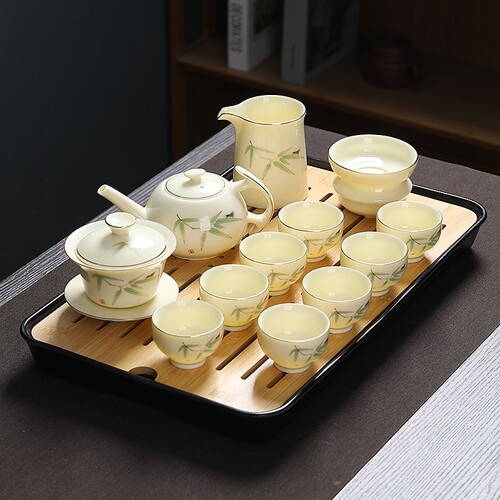羊脂玉功夫茶具套装家用