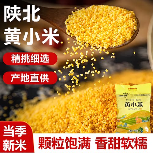 陕北农家小米黄小米5斤装小米粥杂粮米脂小米五谷粗粮新鲜粗粮