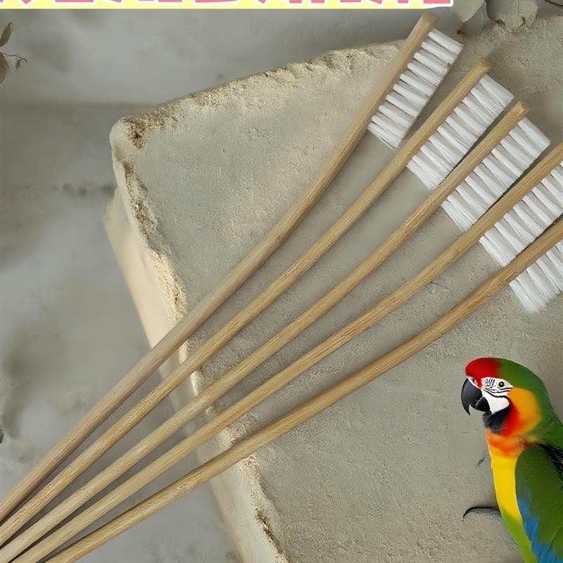 洗鸟笼刷子长柄刷清洁刷长把加长竹制画眉八哥鹩哥鹦鹉鸟具鸟用品