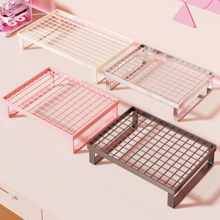 笔记本电脑支架台面宿舍游戏本铁艺散热烧烤支撑架办公室桌面台式 显示器屏幕加长加高底座增高置物架键盘托架