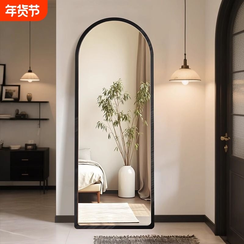 法式复古穿衣镜全身落地镜家用女生卧室试衣镜轻奢高级感挂墙镜子,住宅家具,穿衣镜,淘宝优惠券,粉丝福利购,淘宝优惠卷