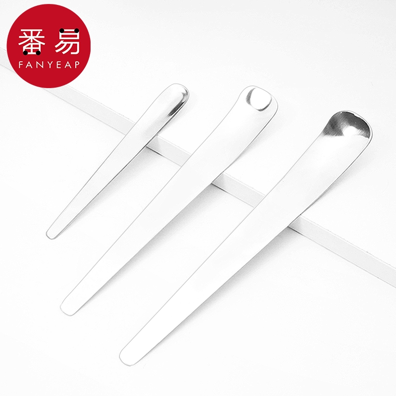 甜品勺A1pn0-不锈钢平头咖啡勺冰淇淋长柄挖勺甜品勺平头蛋糕勺
