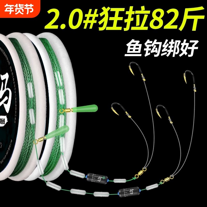 大物大力马主线鱼线线组鱼钩绑好套装成品防咬线PE鱼具用品大全,户外/登山/野营/旅行用品,线组,淘宝优惠券,粉丝福利购,淘宝优惠卷