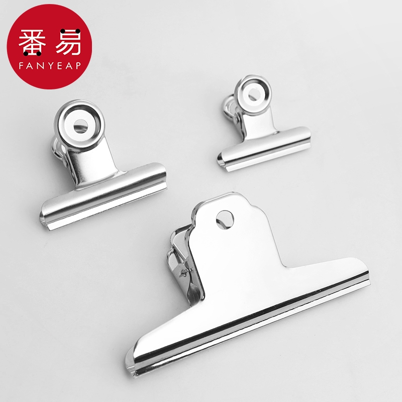 不锈钢票夹A1pn0-办公文具固定器整理夹文件票单收纳夹子