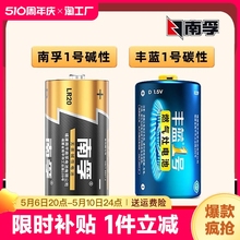 南孚1号电池碱性d型煤气灶燃气灶用一号大号r20手电筒热水器大码1.5v液化气灶丰蓝碳性无汞