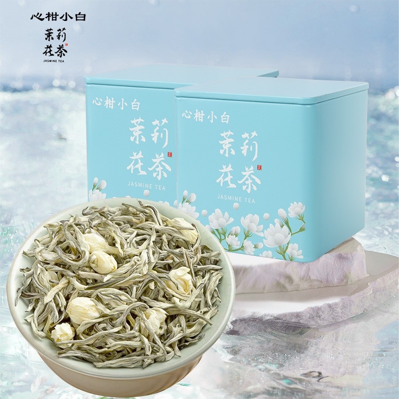 茉莉花茶2025新茶广西横县浓香型茉莉飘雪茶叶送礼高品质自饮罐装