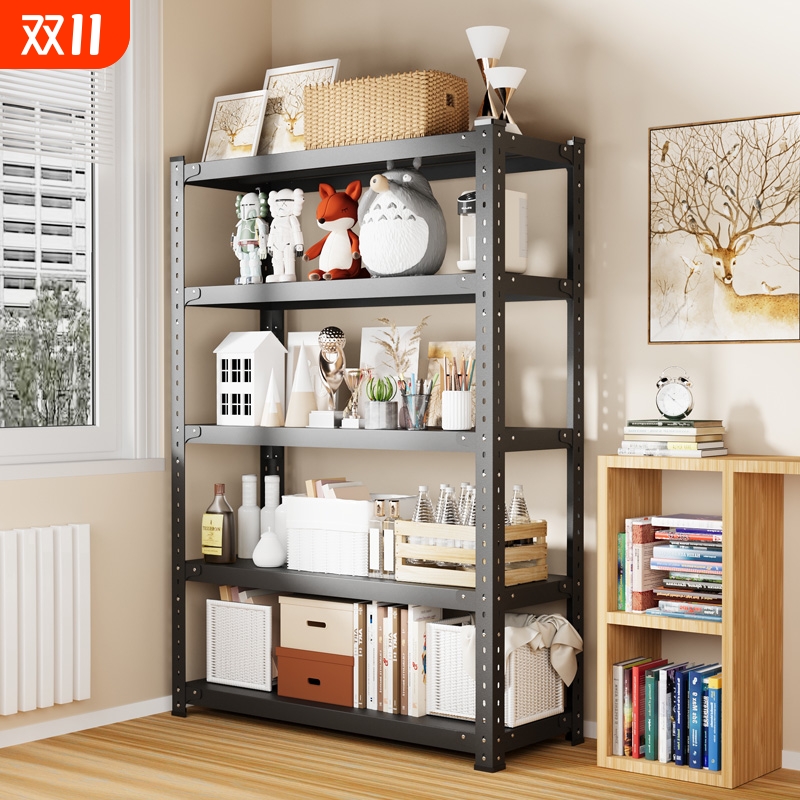 货架置物架角钢家用厨房阳台仓储货架子落地钢架移动承重货物仓库