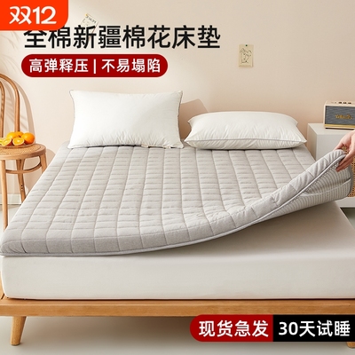 全棉新疆棉花床垫双人薄床褥保暖