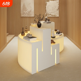 展示柜产品展架展会陈列货架门店展示架展台置物架发光阶梯