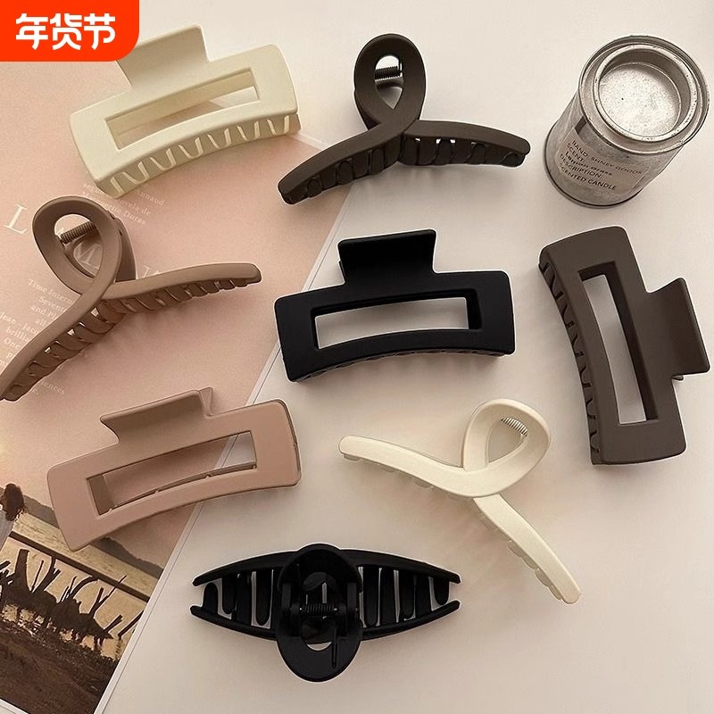 发夹抓夹女大号鲨鱼夹头发发卡高级感头饰2023新款量多大气新年