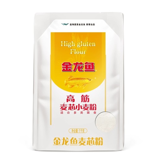 金龙鱼高筋麦芯小麦粉1kg袋装家用包子饺子馒头手擀面高筋面粉