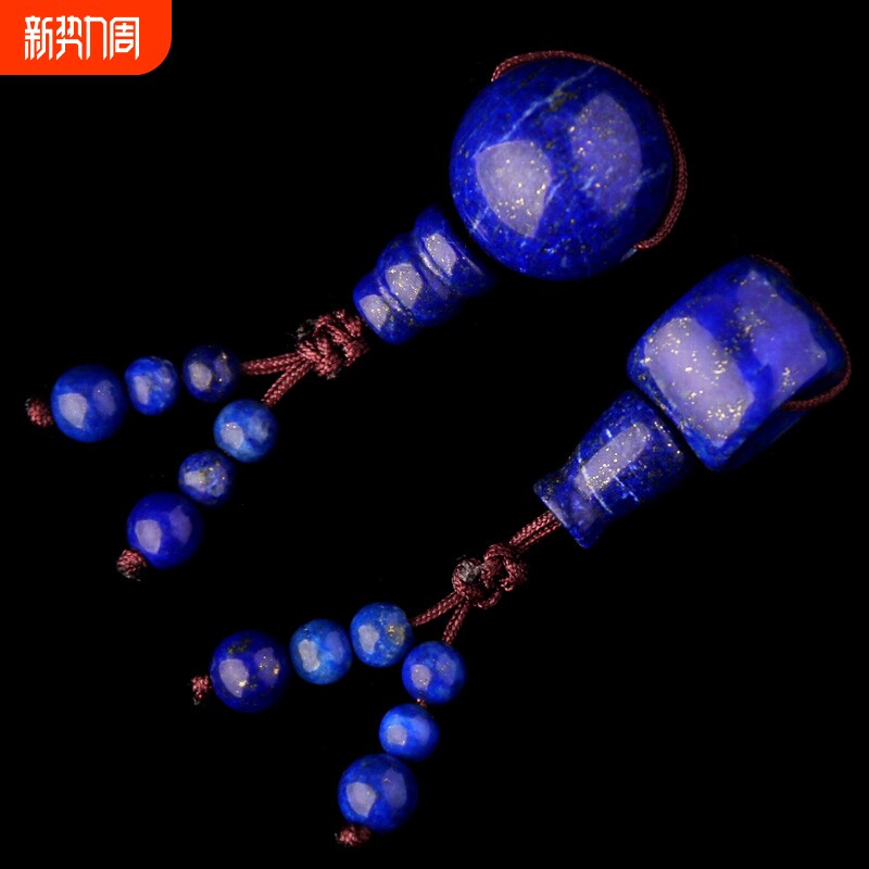 DIY藏式帝王圆形青金石三通佛头文玩星月金刚佛珠手串配饰件套装