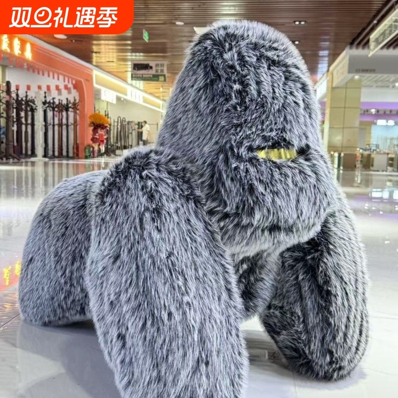 简约现代单人雪尼尔懒人沙发动物图案记忆棉设计师推荐