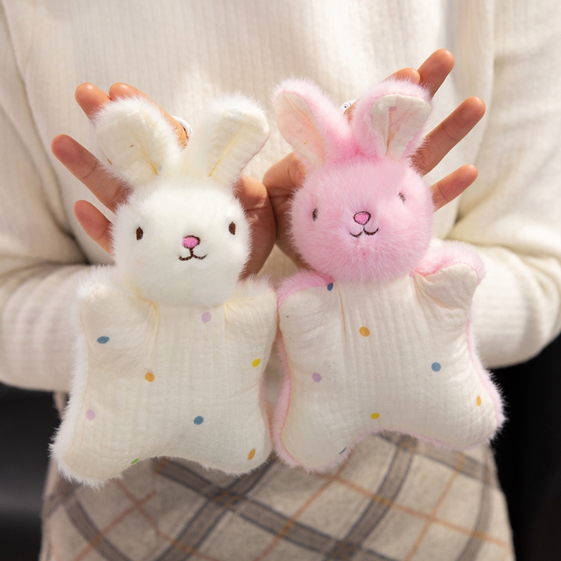 豆袋安抚玩偶毛绒玩具治愈捏捏兔子公仔可爱熊猫豆包娃娃生日礼物