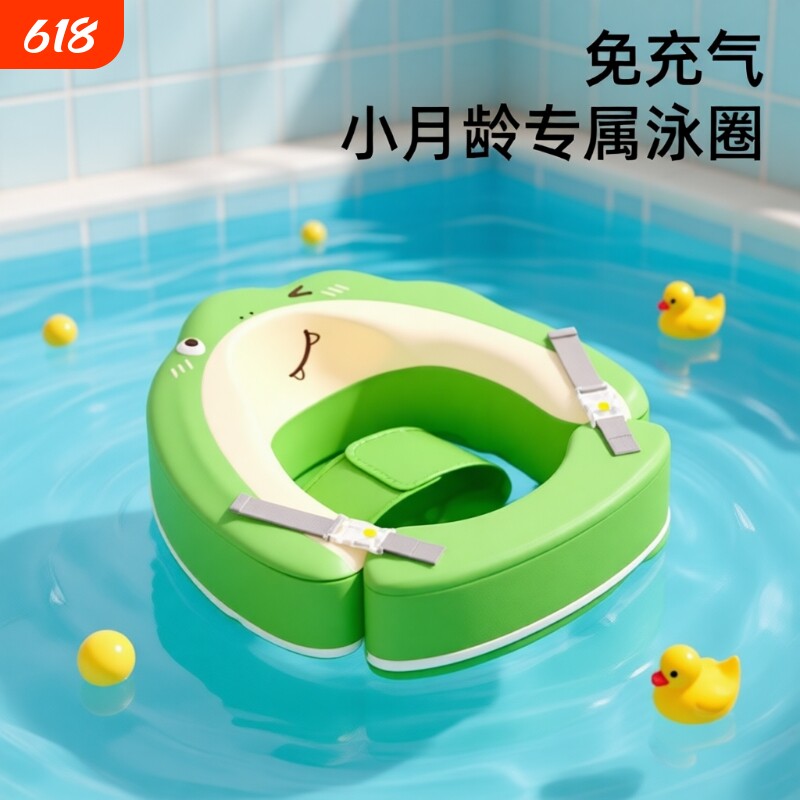 婴儿游泳圈宝宝蛋蛋圈腋下0-3岁家用儿童新生儿坐圈躺圈泡澡浮力