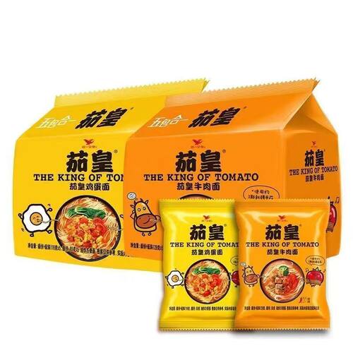 茄皇方便面牛肉番茄鸡蛋泡面袋面袋装方便速食整箱批发面条美味