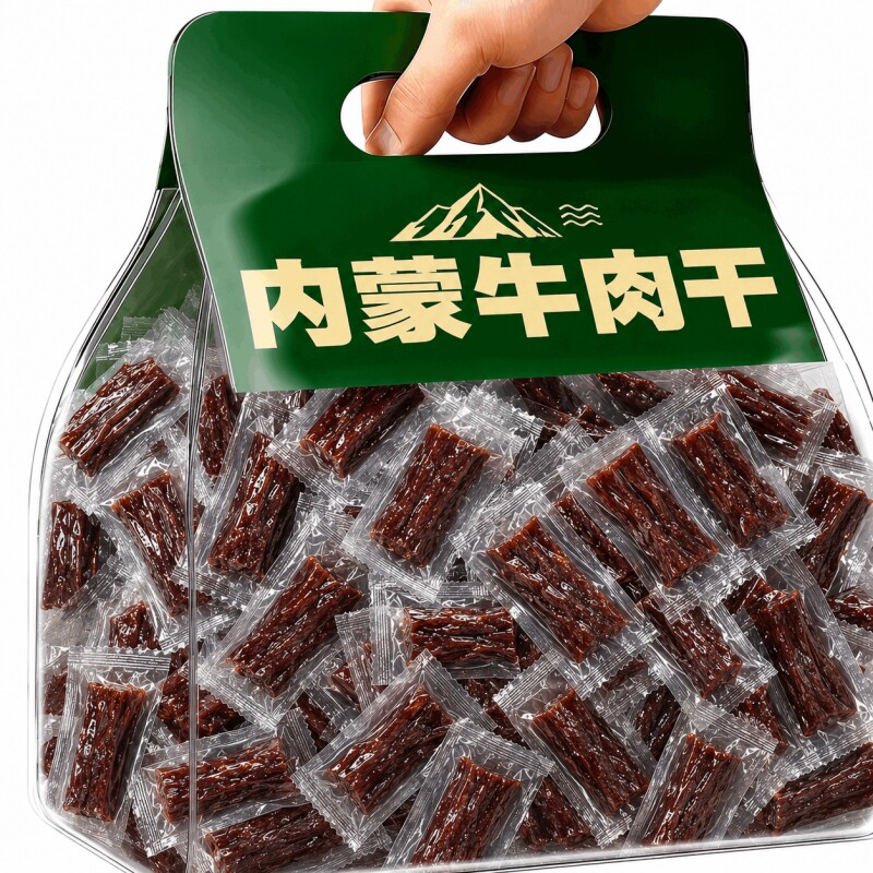 风干牛肉干内蒙特产拇指手撕风味零食熟食真空即食高蛋白原味香辣