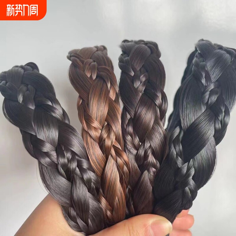 发箍加宽顶高级感减龄假发头箍发卡麻花辫网红2022年新款复古法式