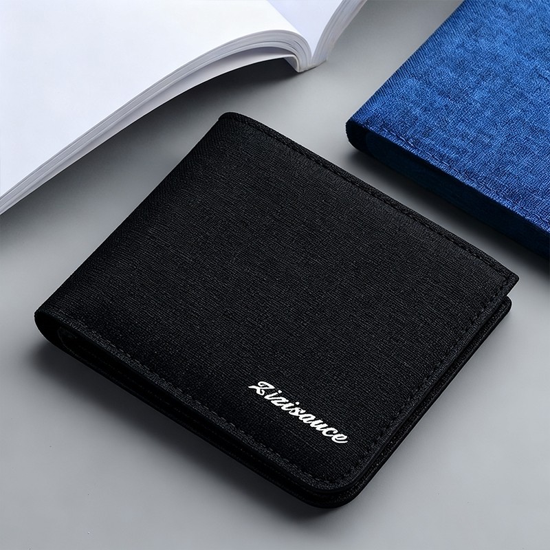 男士帆布短款钱包大容量商务钱夹多卡位证件收纳简约驾驶证一体包