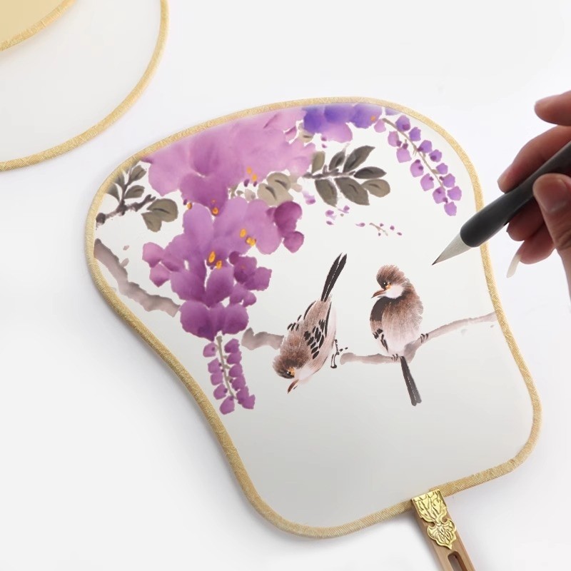 团扇扇空白古风真丝熟绢芭蕉扇宫扇中式绘画圆古典中国风汉服扇子,居家日用,扇子,淘宝优惠券,粉丝福利购,淘宝优惠卷